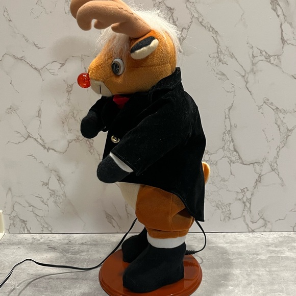1977 Lighted Motionette Rudolph The Red Nosed Reindeer Dancing Musical RARE +Box - Picture 10 of 16